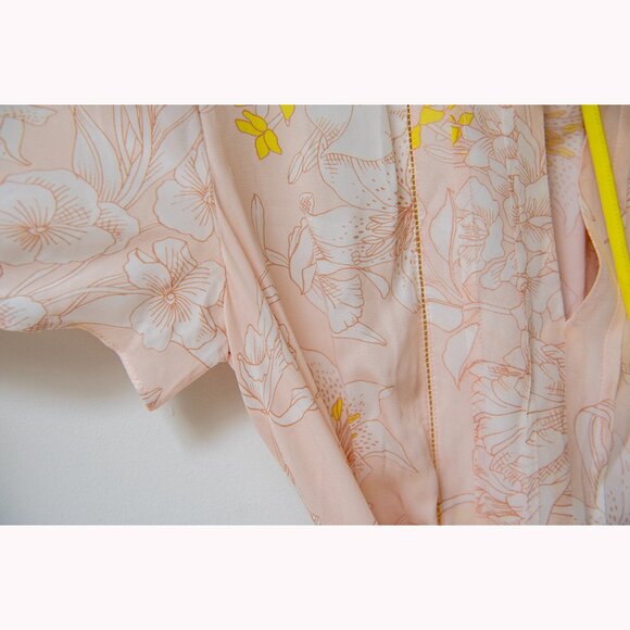 REISS Blush Ivory Carlotta Tie Waist Flippy Belted Dress Sz US8/EU40 - Picture 5 of 13